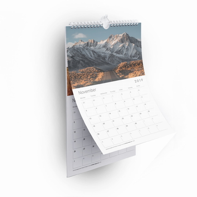 Embossing Debossing ปฏิทินติดผนังรายเดือน Custom 365 Days Desk Advent Calendar