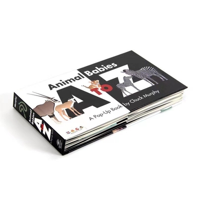 กระดาษแข็ง 3 มม. หนังสือการ์ตูนสำหรับเด็กสติกเกอร์หนังสือขาวดำ