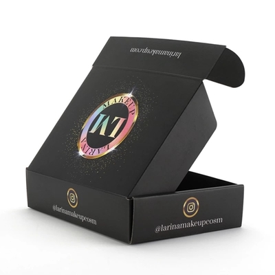Embossing Debossing Cosmetic Black Mailer Box กล่องเก็บวิกผมขนาดที่กำหนดเอง