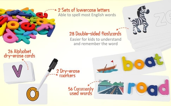 การพิมพ์ดิจิตอลแฟลชการ์ดแบบกำหนดเอง Kids Flash Paper Playing Cards