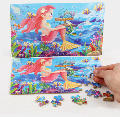 3D ไม้เป็นมิตรกับสิ่งแวดล้อมจิ๊กซอว์ปริศนาจิ๊กซอว์การ์ตูนเด็กจิ๊กซอว์
