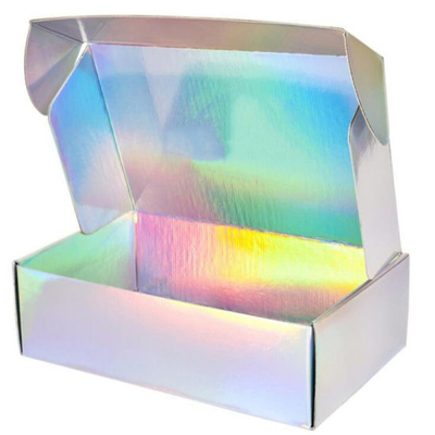กล่องใส่รองเท้าสำหรับจัดส่งทางไปรษณีย์แบบกำหนดเองด้วยเลเซอร์ CMYK Color Card Board Shoe Boxes