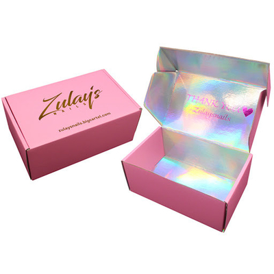 กล่องใส่รองเท้าสำหรับจัดส่งทางไปรษณีย์แบบกำหนดเองด้วยเลเซอร์ CMYK Color Card Board Shoe Boxes