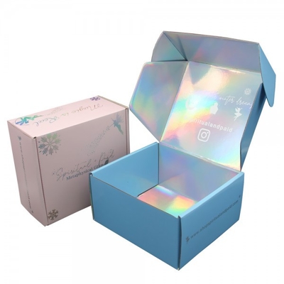 กล่องใส่รองเท้าสำหรับจัดส่งทางไปรษณีย์แบบกำหนดเองด้วยเลเซอร์ CMYK Color Card Board Shoe Boxes
