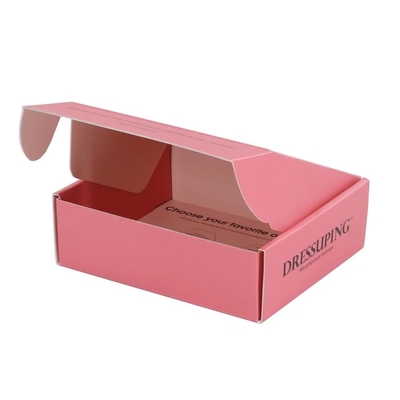 เคลือบเงา Matt Varnishing Pink Mailer Shipping Box กล่องบรรจุภัณฑ์เครื่องสำอาง OEM โลโก้