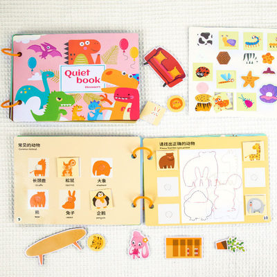 หนังสือกิจกรรมเด็กวัยหัดเดินก่อนวัยเรียนหนังสือกระดานสำหรับเด็ก 6” X6” ถึง 10” X10”