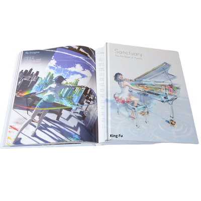 การพิมพ์หนังสือปกแข็ง FSC SGS สมุดภาพศิลปะ CMYK แบบกำหนดเอง