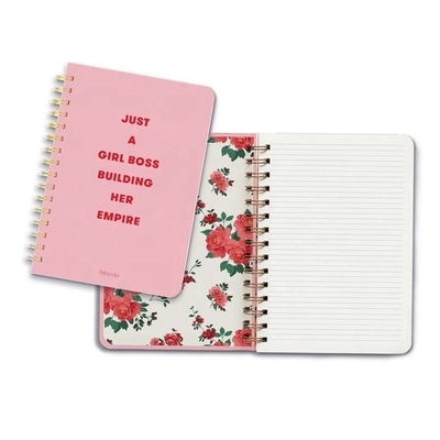สมุดบันทึกเกลียวแบบกำหนดเองการพิมพ์ Kawaii Kraft Notepad เครื่องเขียน