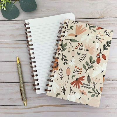 สมุดบันทึกเกลียวแบบกำหนดเองการพิมพ์ Kawaii Kraft Notepad เครื่องเขียน