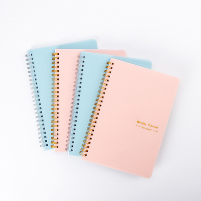 A5 Diary B5 สมุดบันทึกเกลียวพิมพ์สมุดหนังที่ปรับแต่งได้