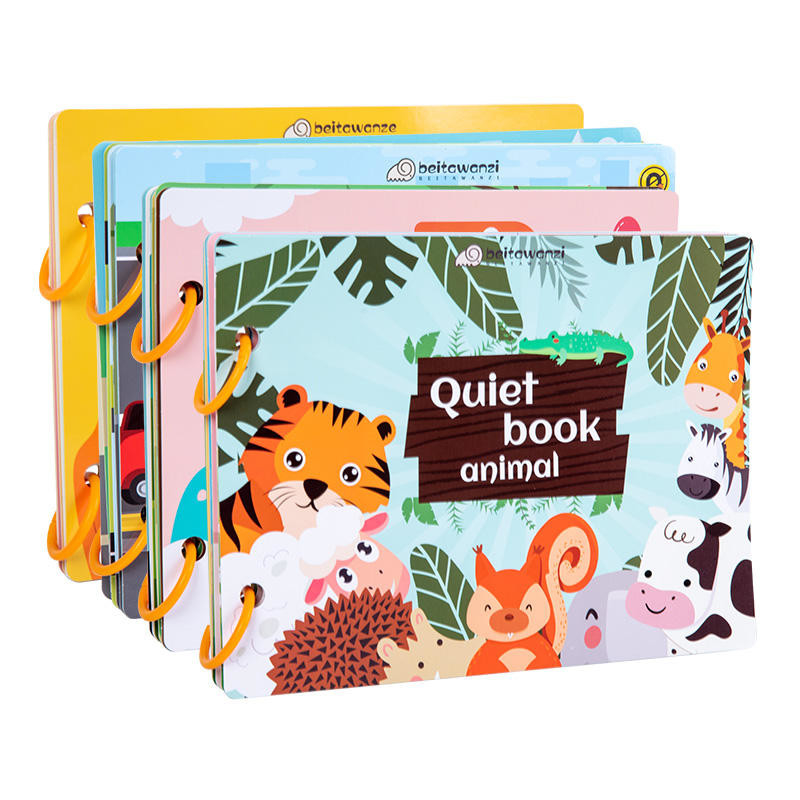 หนังสือกิจกรรมเด็กวัยหัดเดินก่อนวัยเรียนหนังสือกระดานสำหรับเด็ก 6” X6” ถึง 10” X10”