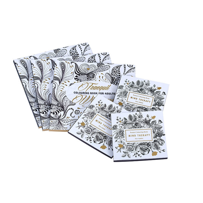 หนังสือปกอ่อน 100gsm 120gsm 140gsm กระดาษแข็งสมุดระบายสีผู้ใหญ่